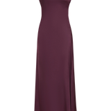 AUBERGINE SATIN CIRQUE DRESS