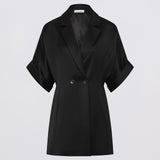 BLACK SATIN ARBUS SHIRT