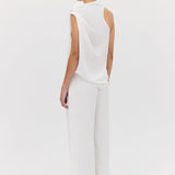 IVORY TEXTURED DEVIATION PANT