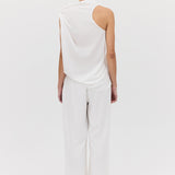 IVORY TEXTURED DEVIATION PANT