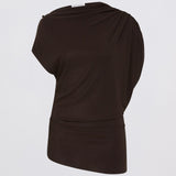 CHOCOLATE JERSEY DECODE TOP