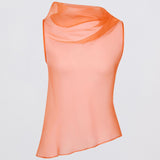 MANDARIN ORGANZA CEZANNE TOP