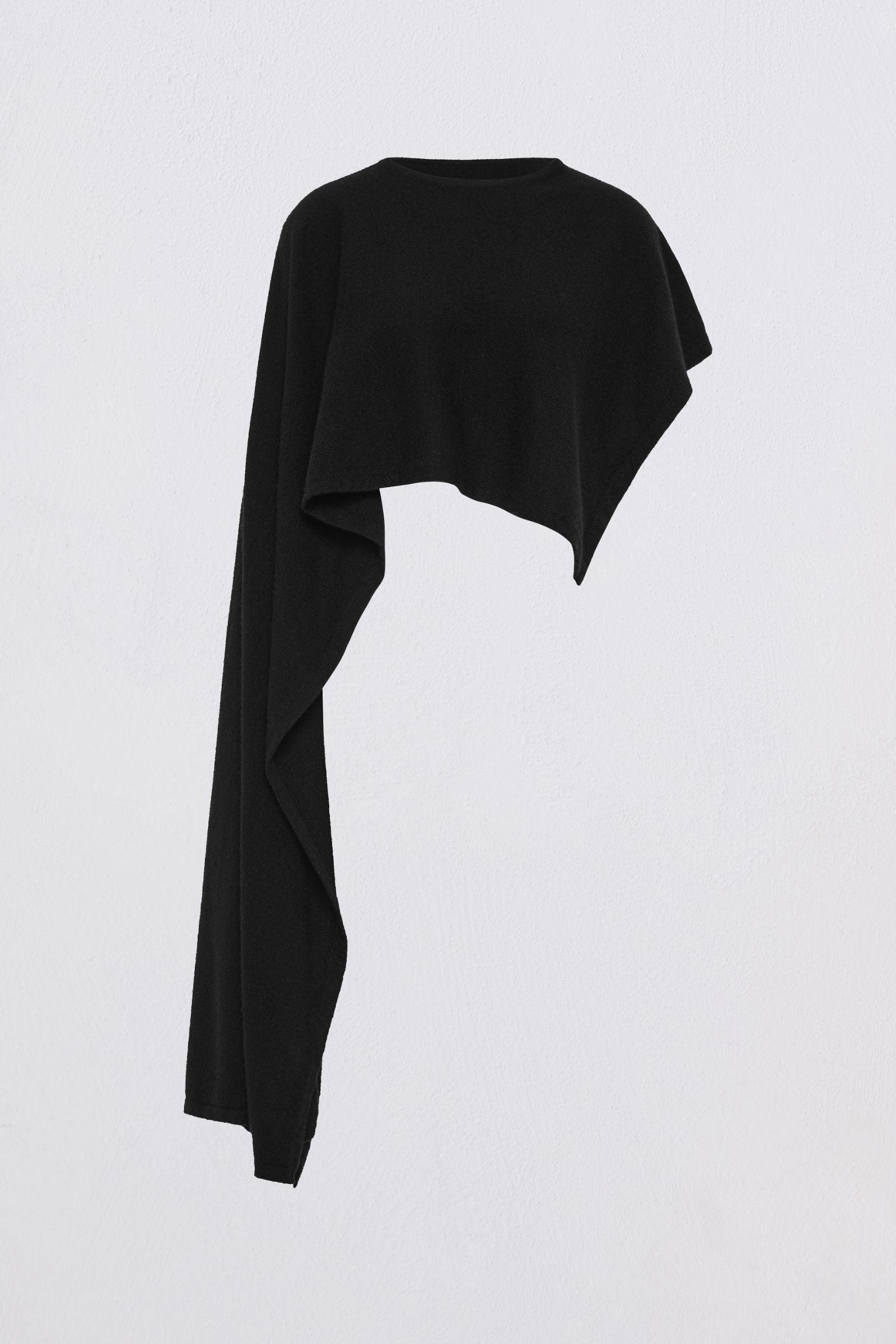 BLACK CASHMERE TRANQUIL KNIT CAPE