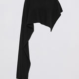 BLACK CASHMERE TRANQUIL KNIT CAPE