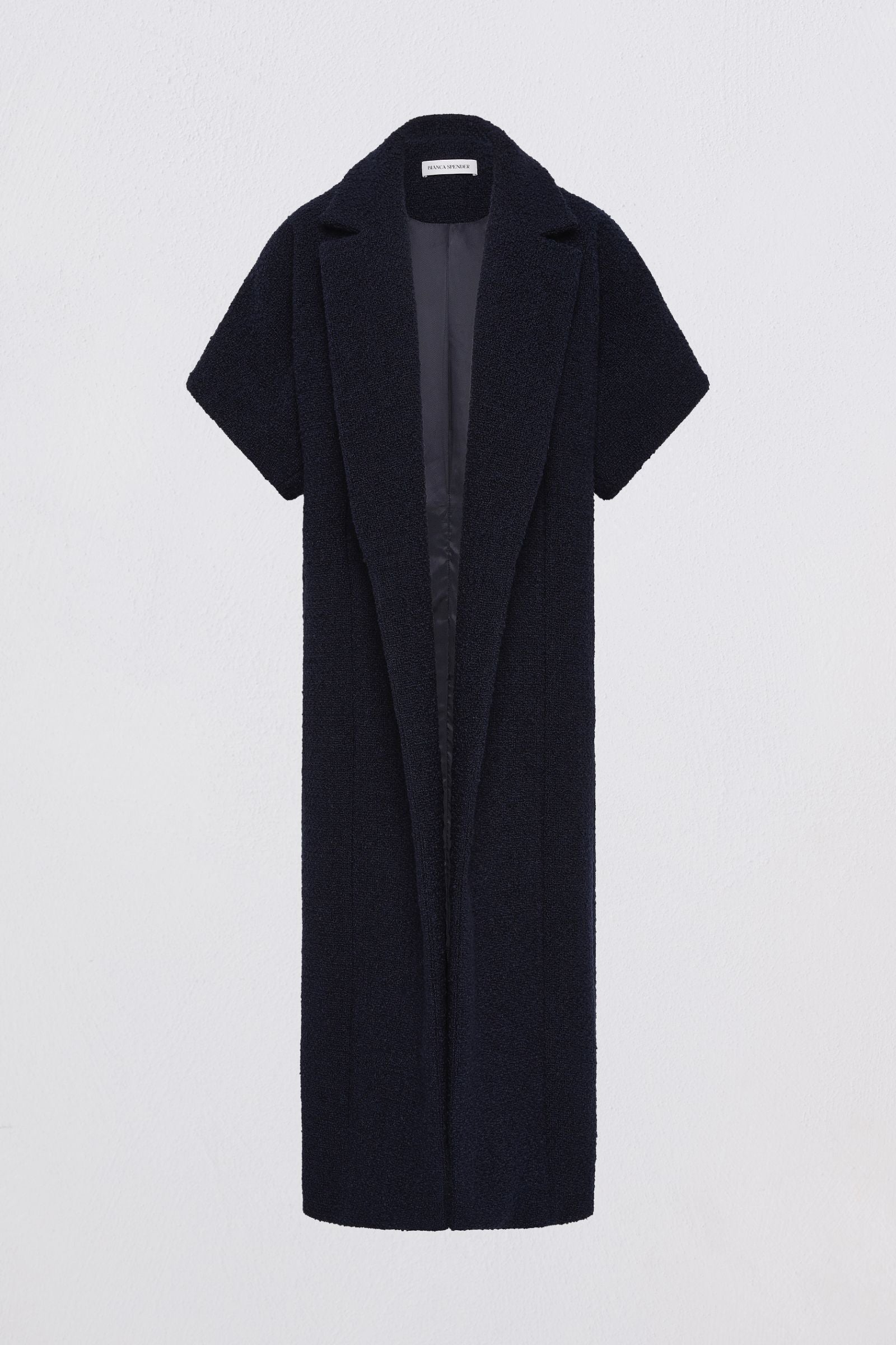 Black coat on a light gray background