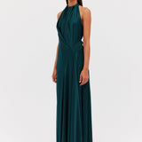 PETROL SILK ISABELLA GOWN