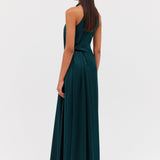 PETROL SILK ISABELLA GOWN