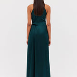 PETROL SILK ISABELLA GOWN