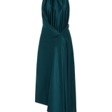 PETROL SILK ISABELLA DRESS
