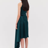 PETROL SILK ISABELLA DRESS