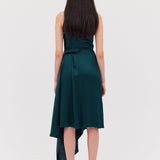 PETROL SILK ISABELLA DRESS