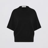 BLACK CASHMERE RISE KNIT TOP