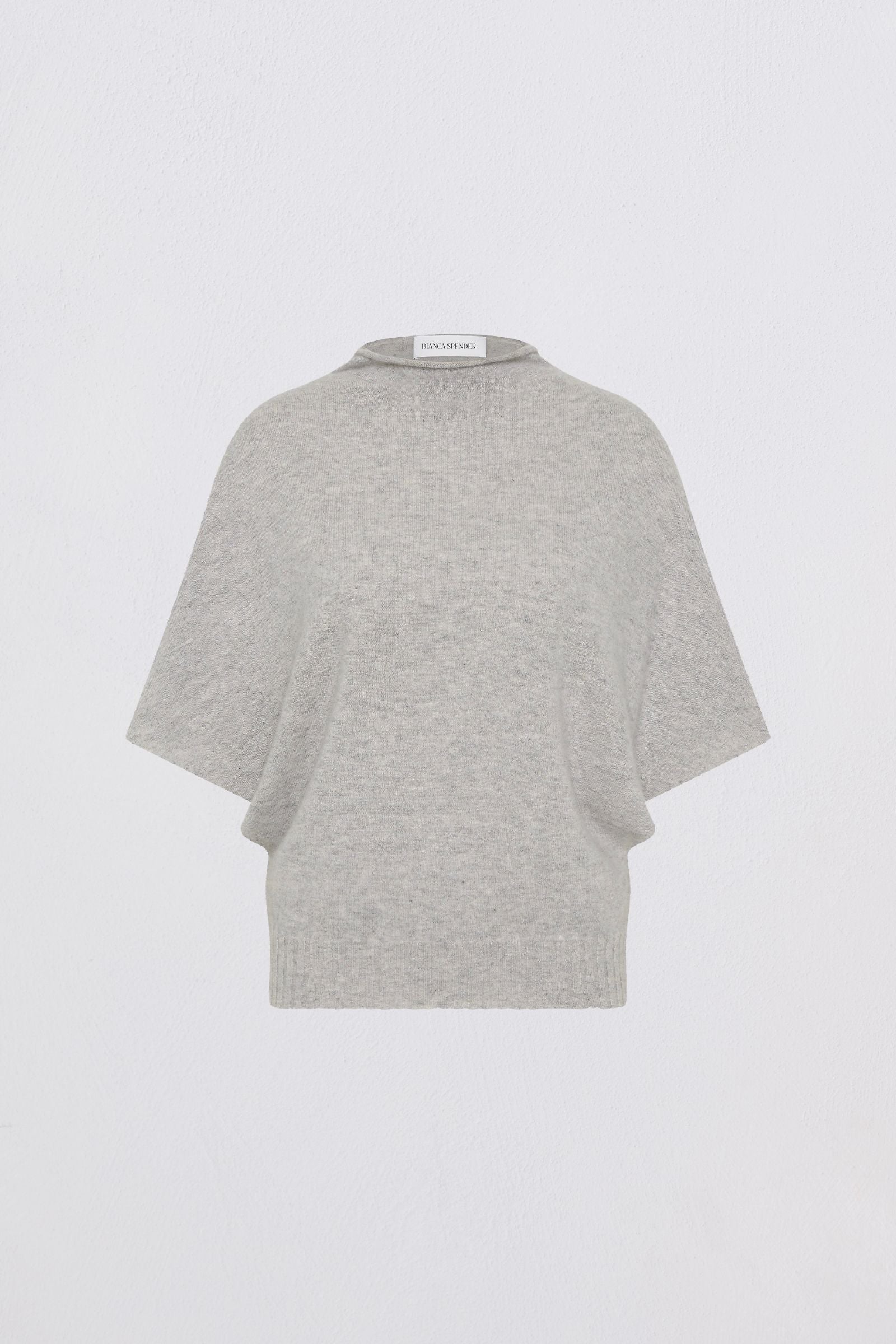 GREY MARLE CASHMERE RISE KNIT TOP