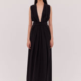 BLACK SILK CDC ASCENDENT GOWN