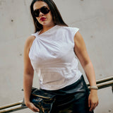 WHITE COTTON YANG TOP