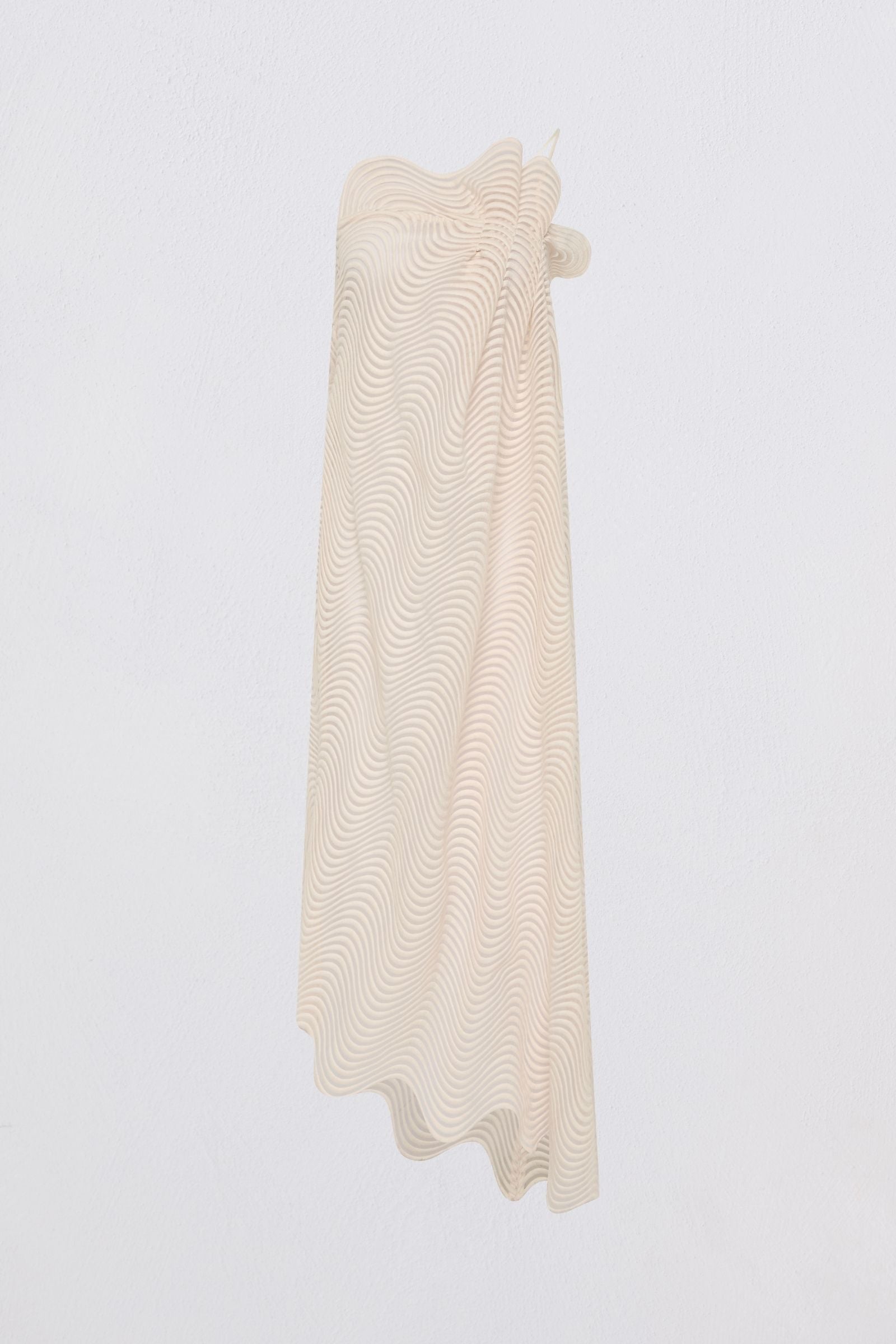 IVORY SCALLOPED LACE DRIFT DRESS