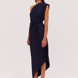 NAVY SATIN IBIZA DRESS