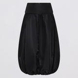 BLACK PARACHUTE SATIN HORIZON SKIRT