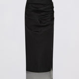 BLACK ORGANZA EMULATE SKIRT