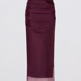 PLUM ORGANZA EMULATE SKIRT