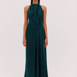 PETROL SILK ISABELLA GOWN