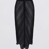 BLACK SCALLOPED LACE FORME SKIRT