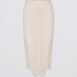 IVORY SCALLOPED LACE FORME SKIRT