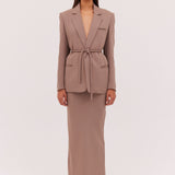 TAUPE SUITING SHIFTING JACKET