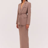 TAUPE SUITING SHIFTING JACKET