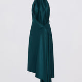 PETROL SILK ISABELLA DRESS
