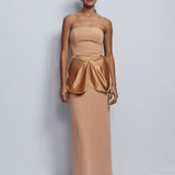 APRICOT PONTE DANCER DRESS