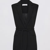 BLACK SUITING SHIFTING VEST