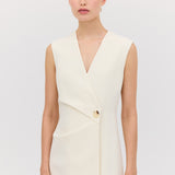 CREAM WOOL INTERLUDE DRESS