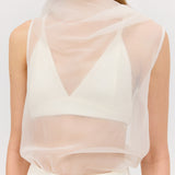 CREAM ORGANZA CEZANNE TOP