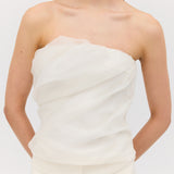 CREAM ORGANZA EMULATE BUSTIER