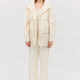 CREAM SATIN ENCOUNTER JACKET