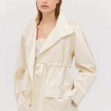 CREAM SATIN ENCOUNTER JACKET