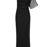 BLACK ORGANZA VALENCIA GOWN