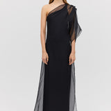 BLACK ORGANZA VALENCIA GOWN