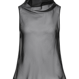 BLACK ORGANZA CEZANNE TOP