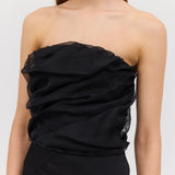 BLACK ORGANZA EMULATE BUSTIER