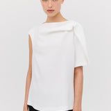 IVORY CREPE ANNEX TOP