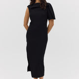 BLACK SUITING ANNEX DRESS