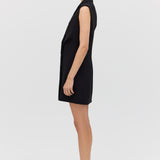 BLACK SUITING INTERLUDE VEST DRESS