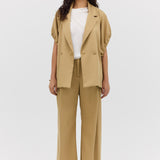 SAND WOOL SUITING RAY PANT