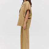 SAND WOOL SUITING RAY PANT