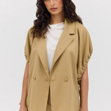 SAND WOOL SUITING PERUSE JACKET