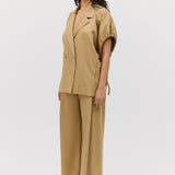 SAND WOOL SUITING PERUSE JACKET