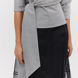 BLACK STRIPE COTTON ENTHRAL TOP