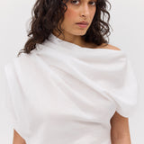 WHITE COTTON DECODE TOP